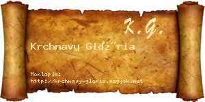 Krchnavy Glória névjegykártya